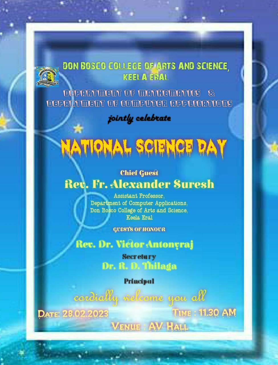 National Science Day Celebration